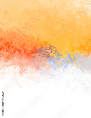 Abstract background of colorful brush strokes. Brushed vibrant wallpaper. Painted artistic creation. Unique and creative illustration.