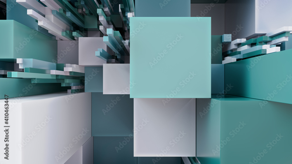 Multicolored 3D Block background. Tech Wallpaper with Natural hues. 3D Render Multicolored 3D Block background. Tech Wallpaper with Natural hues. 3D Render