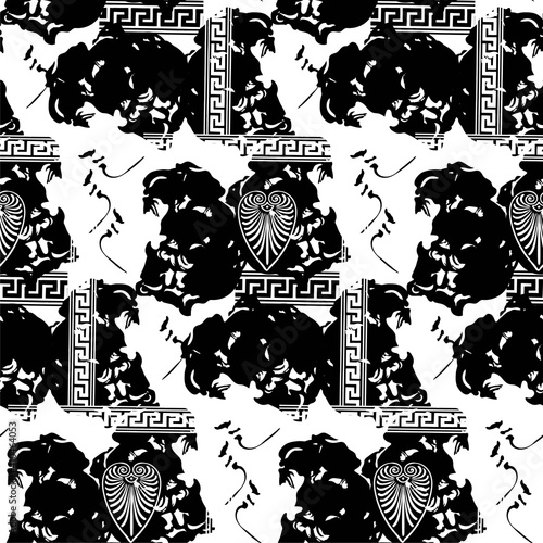 Antinous - Greek youth and a favorite beloved of the Roman emperor Hadrian. Seamless wallpaper. The symbol of same-sex love, gay culture and LGBTQ