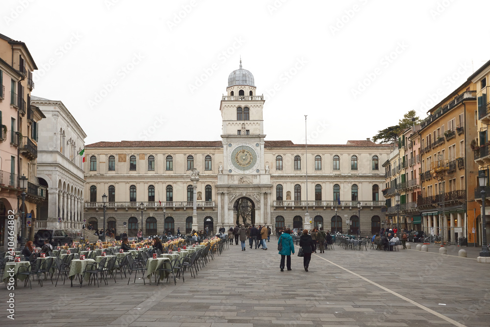 Clock tower in Piazza dei Signori in Padova