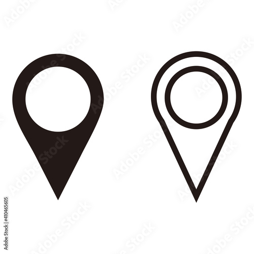 Free Download Location set vector icon isolated,map pin,pin marker with flat style - GFXLoad