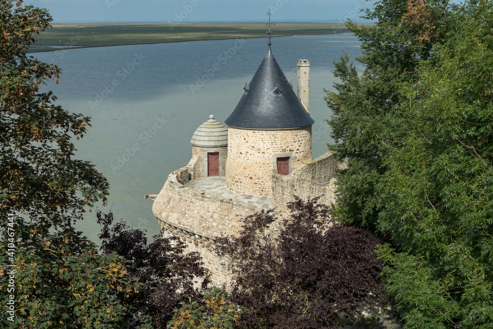 Wehrturm am Le-Mont-Saint-Michel in Frankreich