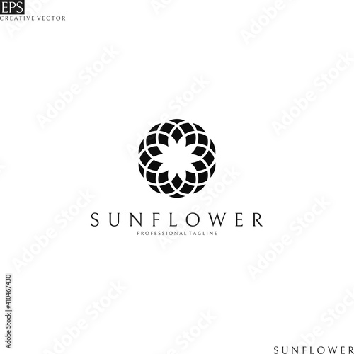 Sunflower. Logo template