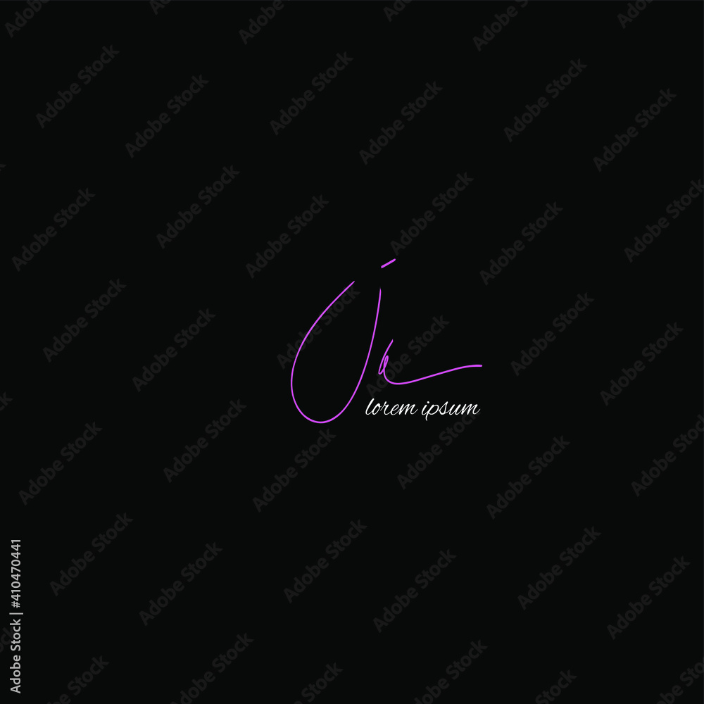 JA initial handwritten calligraphy, for monogram and logo JA initial handwritten calligraphy, for monogram and logo