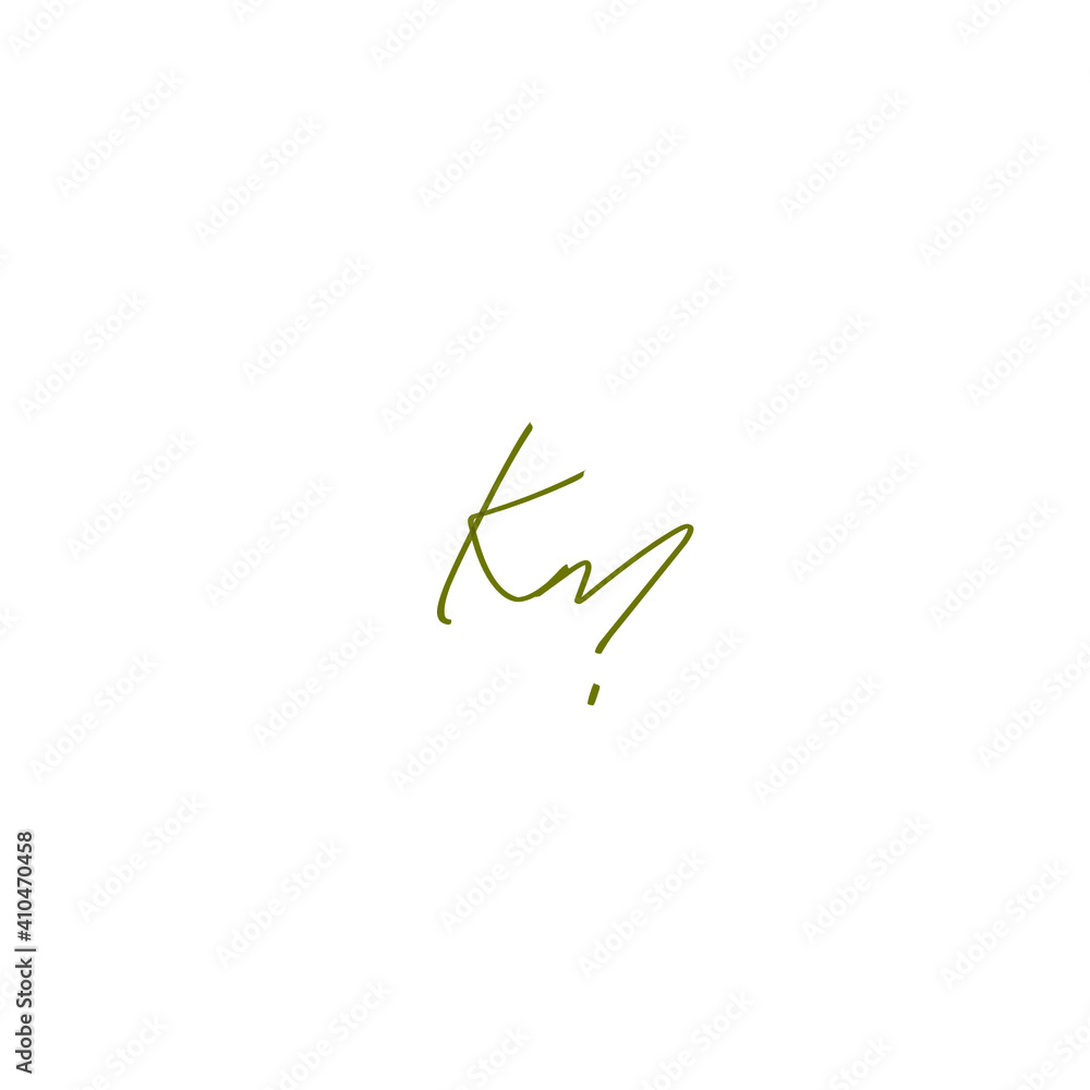 KM initial handwritten calligraphy, for monogram and logo KM initial handwritten calligraphy, for monogram and logo