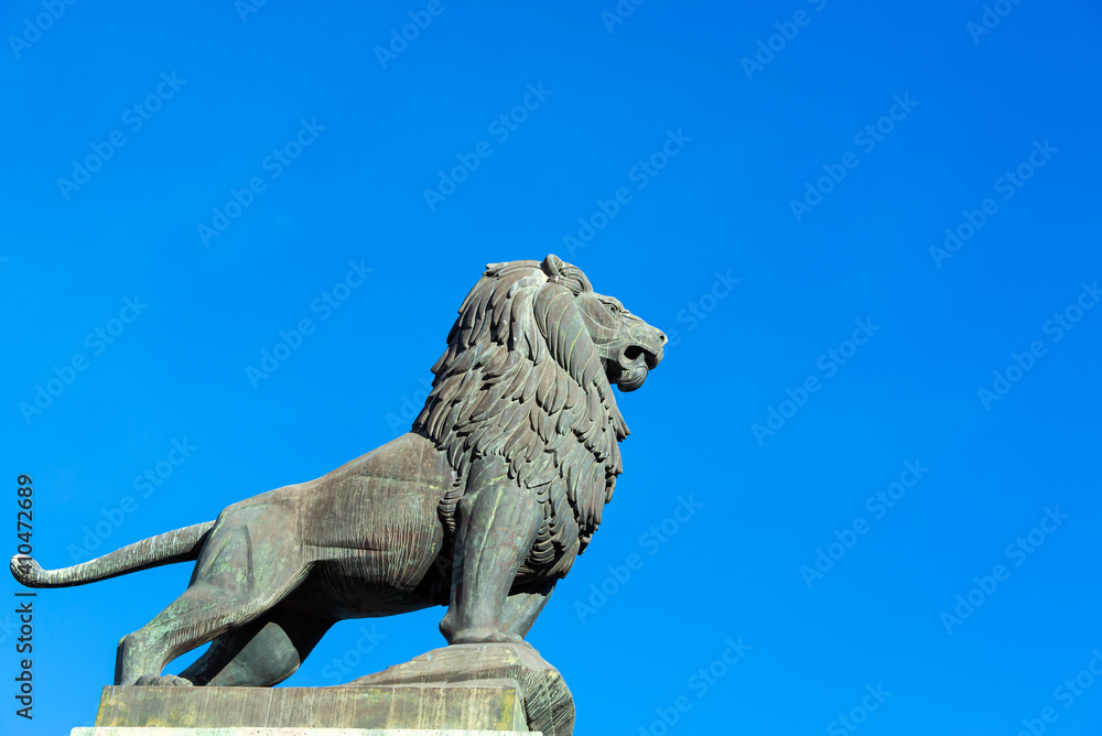 Lion Statue in Zaragoza, Spain