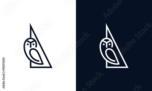 Simple and creative owl logo design vector
