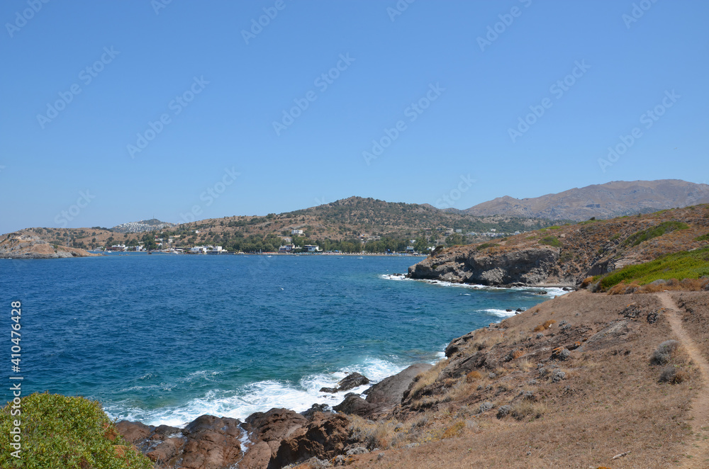 Mediterranean coast. Beaches full of rocks. Islands and beaches in the Aegean Sea. Mediterranean coast. Beaches full of rocks. Islands and beaches in the Aegean Sea.