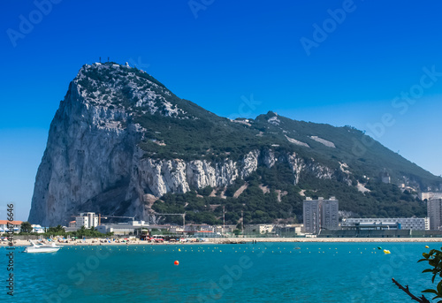 Rock Of Gibraltar Via Mediterranean Sea From Spain Seaside