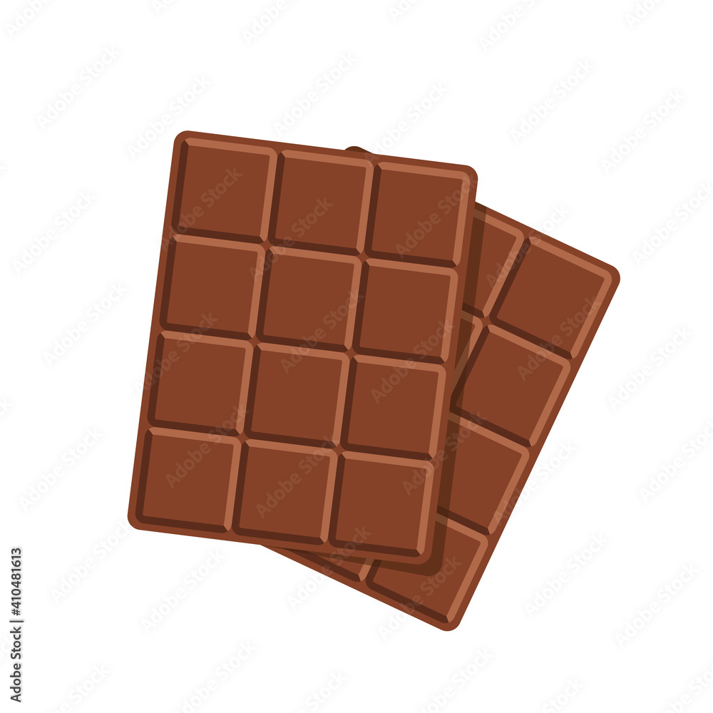 Chocolate bar vector. Chocolate bar on white background. Chocolate bar vector. Chocolate bar on white background.