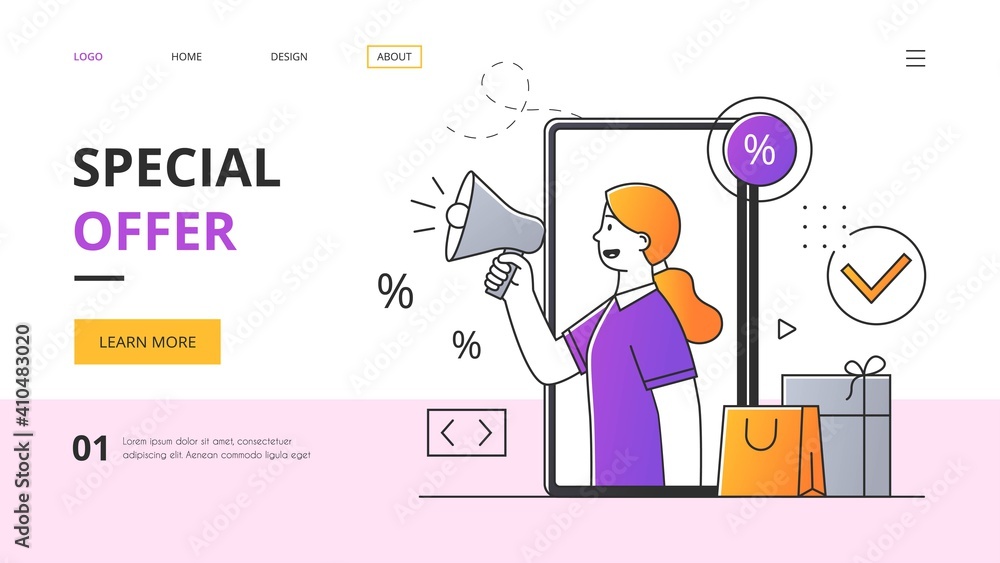 E-commerce and Shopping application concept. Website, webpage, landing page template. Minimal style flat cartoon vector illustrartion E-commerce and Shopping application concept. Website, webpage, landing page template. Minimal style flat cartoon vector illustrartion