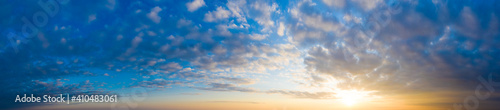  Panorama sunrise sky and cloud at morning background image . Panorama sky and cloud.