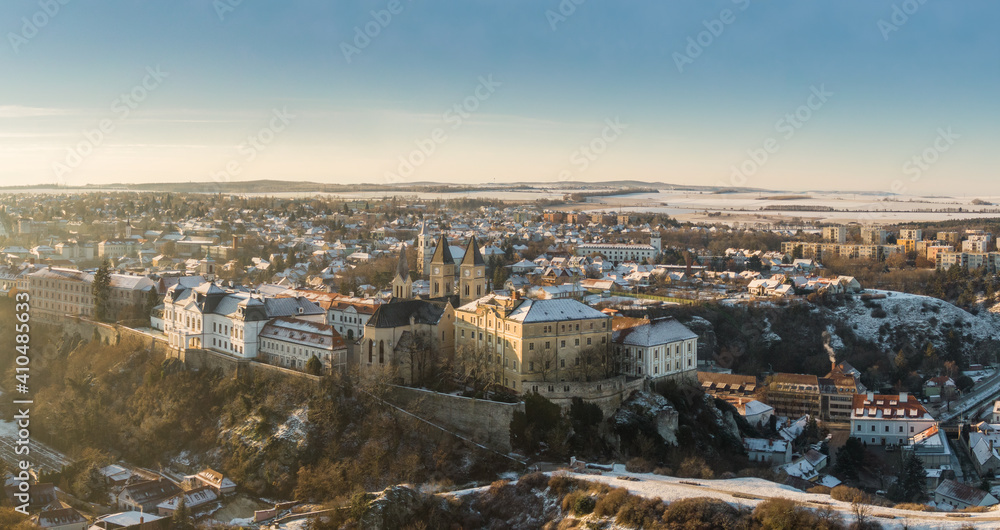 Aerial view of Castle in Veszprem Aerial view of Castle in Veszprem