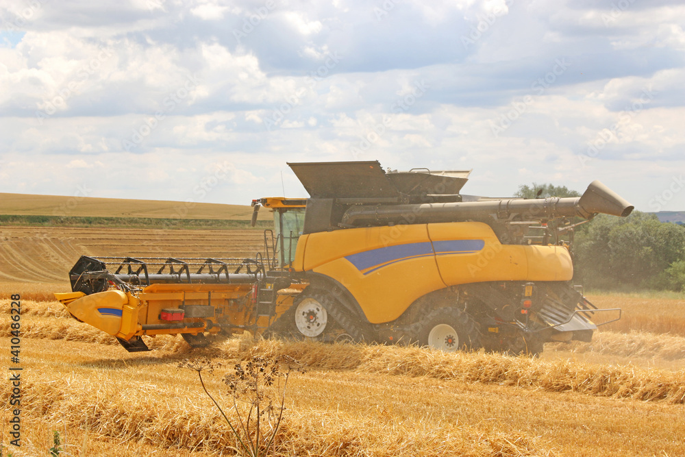 Obraz premium Combine Harvester at work 