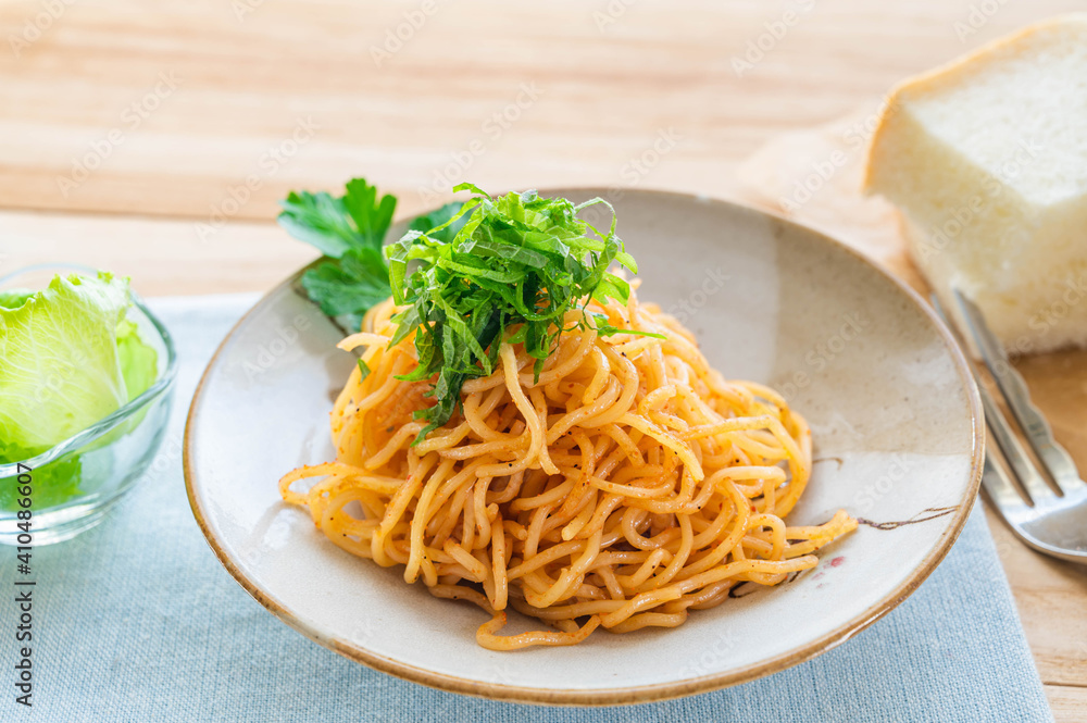 蒸し麺のたらこスパゲティ 蒸し麺のたらこスパゲティ