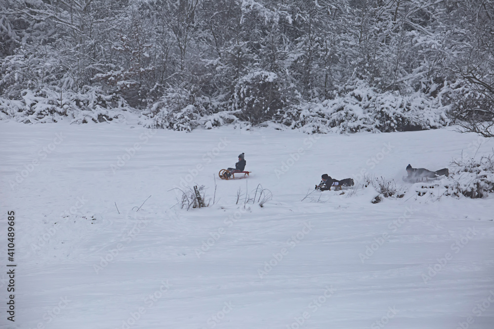 Naklejka premium jeux d'hiver