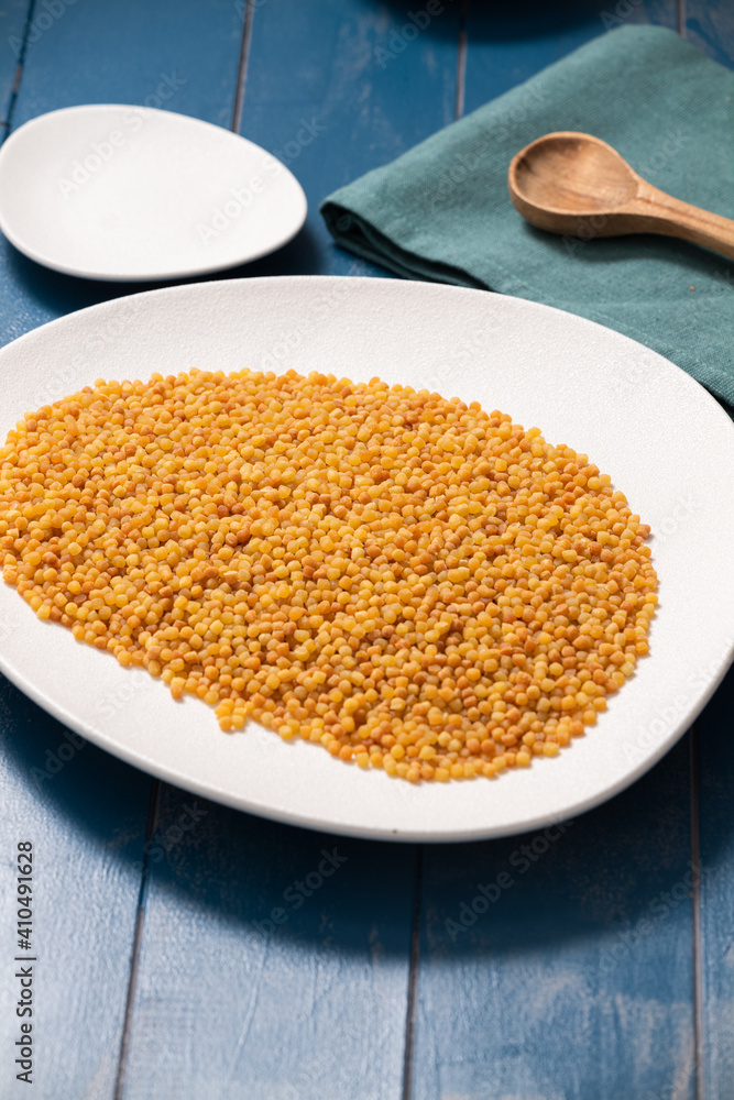 Fregola sarda, a traditional pasta from Sardinia