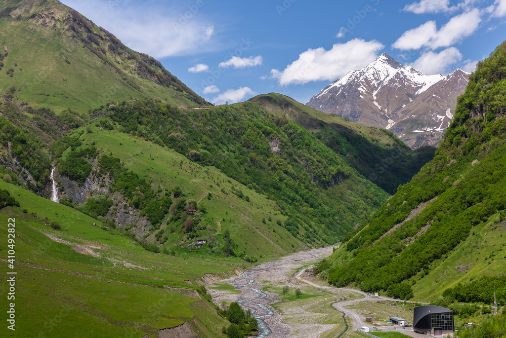 Caucasus mountains along Georgian Military Road, Republic of Georgia
