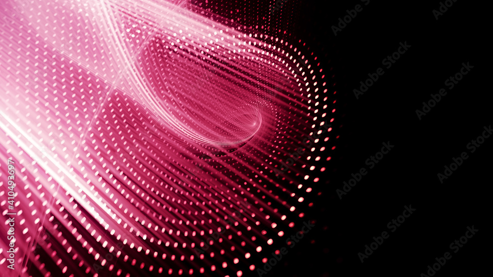 Abstract red and black background. Fractal graphics 3d illustration.