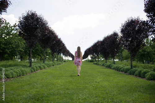 Girl walking in the park