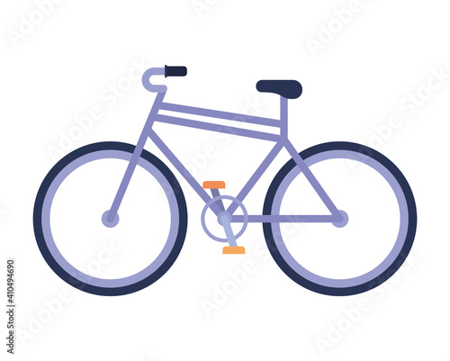 purple bycicle on a white background
