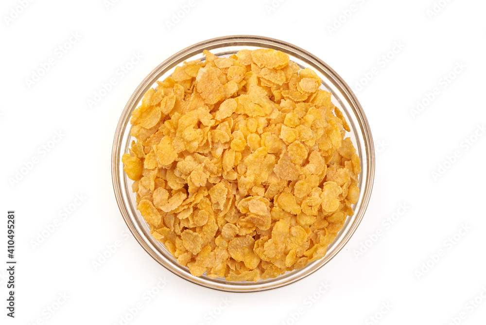 Cornflakes, isolated on white background Cornflakes, isolated on white background