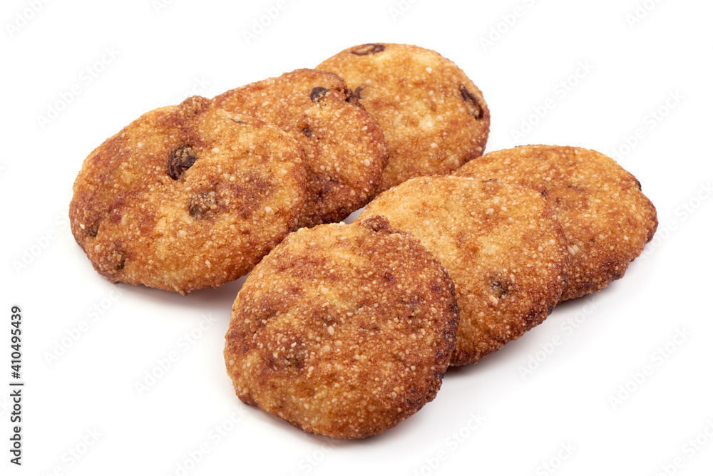 Corn cookies, isolated on white background