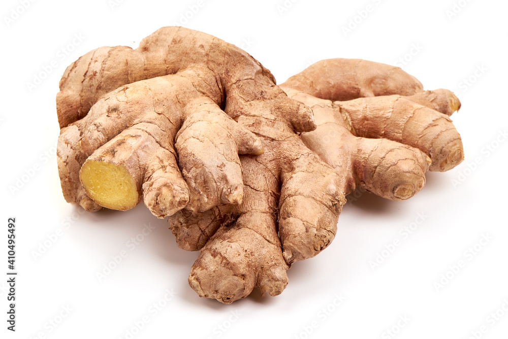 Ginger root, isolated on white background Ginger root, isolated on white background