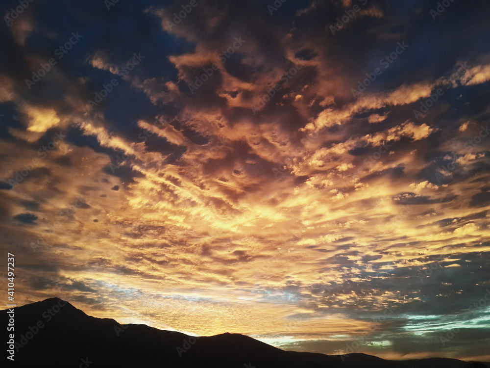 Fototapeta premium red sunset sky