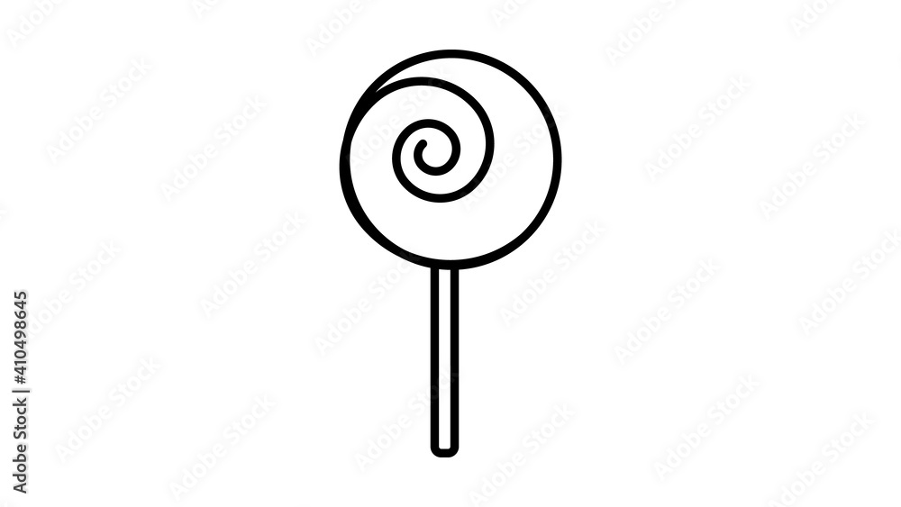 sweet round caramel on a stick, on a white background, illustration. delicious black and white lollipop, in the style of a pencil drawing. delicious dessert for kids sweet round caramel on a stick, on a white background, illustration. delicious black and white lollipop, in the style of a pencil drawing. delicious dessert for kids