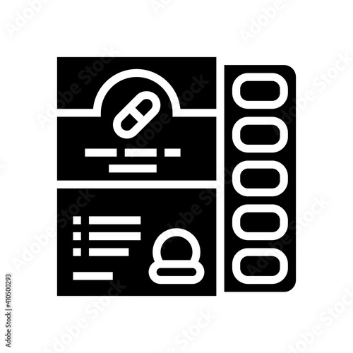 dry probiotics glyph icon vector. dry probiotics sign. isolated contour symbol black illustration