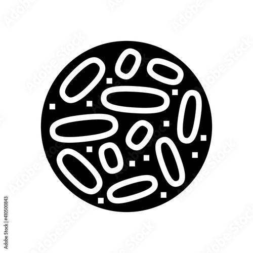 lactobacillus probiotics glyph icon vector. lactobacillus probiotics sign. isolated contour symbol black illustration