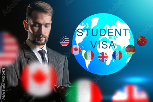 Student visa logo next to f...