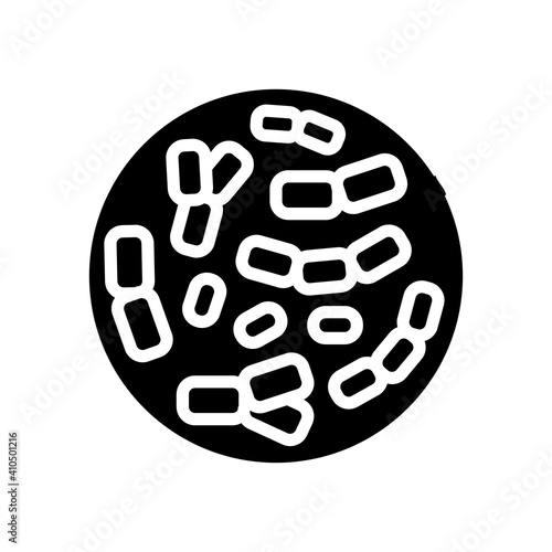 bifidobacterium probiotics glyph icon vector. bifidobacterium probiotics sign. isolated contour symbol black illustration