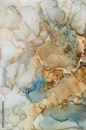 Fluid Art . Abstract colorful background, wallpaper. Mixing acrylic paints. Modern art. Marble texture. Alcohol ink colors translucent