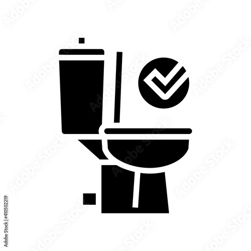 good bowel movement, restroom toilet glyph icon vector. good bowel movement, restroom toilet sign. isolated contour symbol black illustration