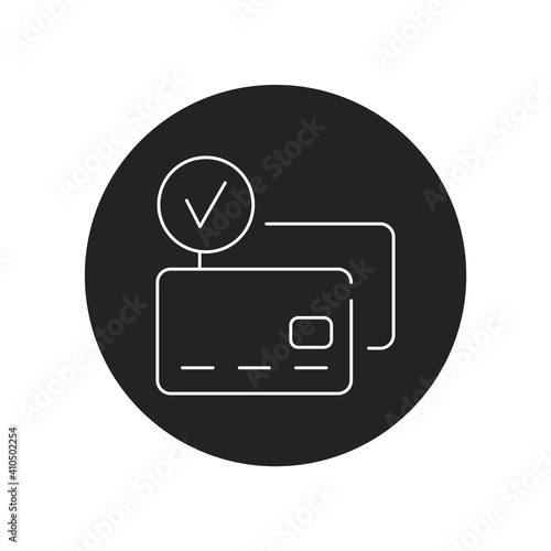 Bank payment cards black glyph icon. Cash bank account. Pictogram for web page, mobile app, promo. UI UX GUI design element.