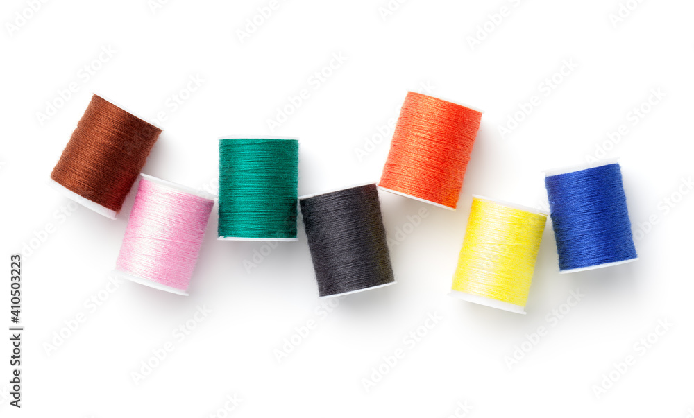 Sewing Threads Isolated On White Background Sewing Threads Isolated On White Background