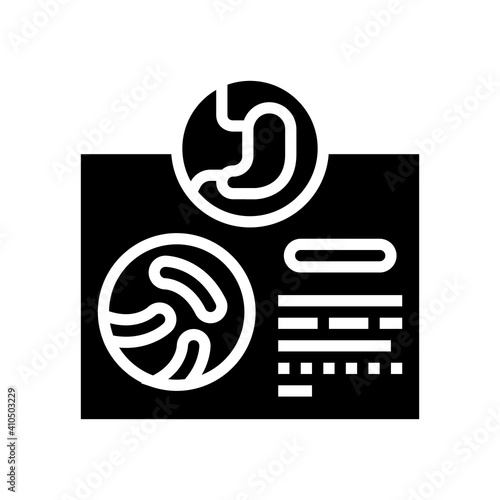 prescription probiotics glyph icon vector. prescription probiotics sign. isolated contour symbol black illustration