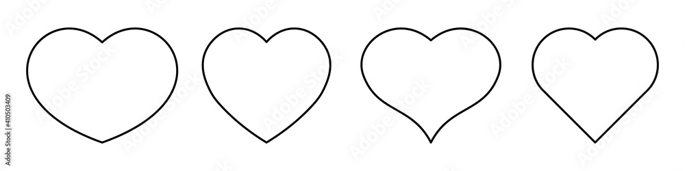 Most popular heart shapes - obrazy, fototapety, plakaty 