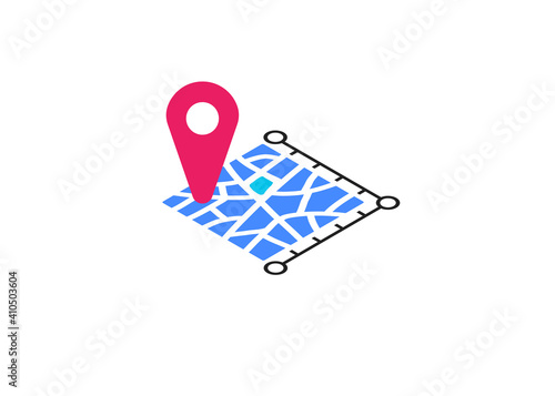 Obraz na płótnie icon plot area in kilometres, miles, hectare. Vector dimension area size pictogram w salonie