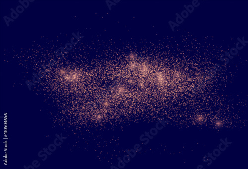 Obraz na płótnie scattered gold powder of copper color. gold stain of spray paint. Vector background illustration w salonie
