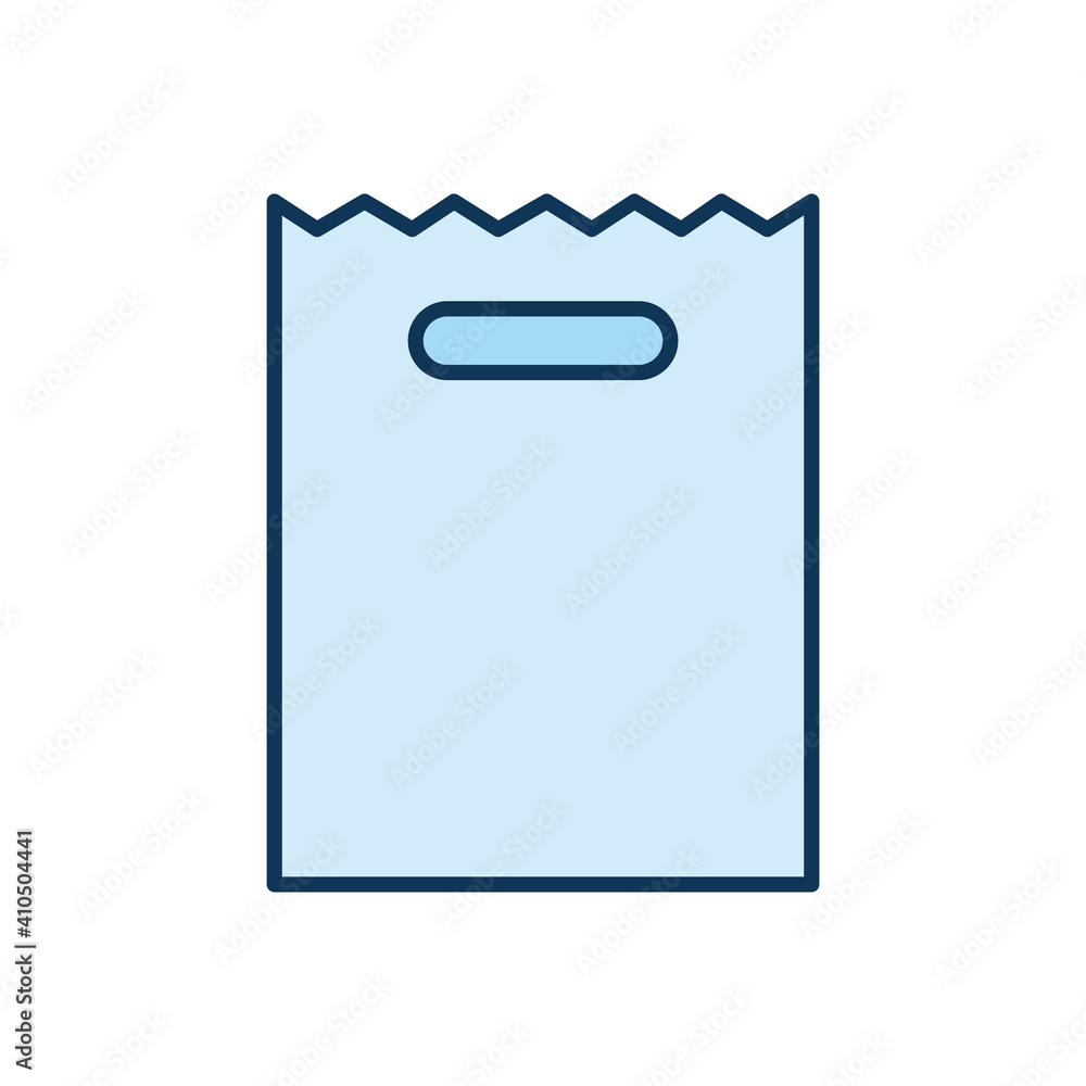 blue packing bag on a white background blue packing bag on a white background