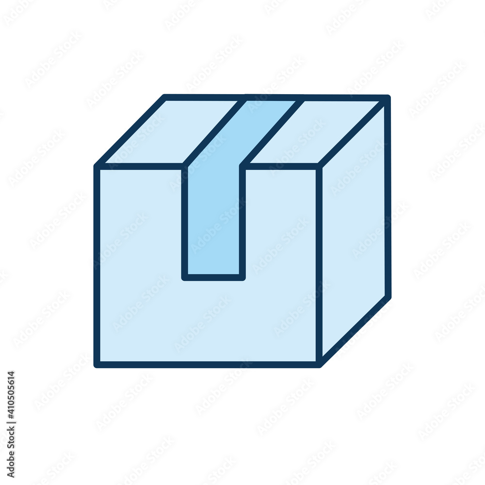closed light blue packaging box closed light blue packaging box