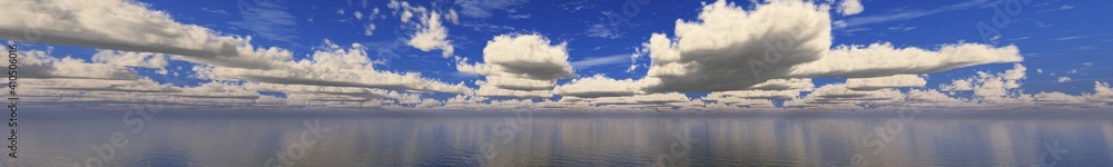 Seascape, clouds and sea, ocean landscape, clouds and ocean, banner