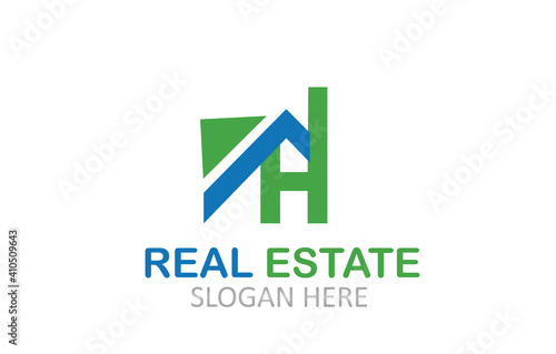 AH Letter Real Estate Logo Design