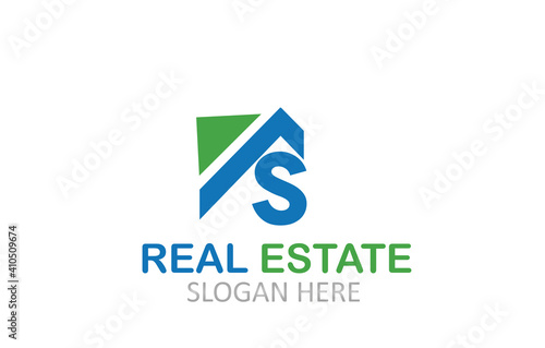 Free Download S Letter Real Estate Logo Design - GFXLoad