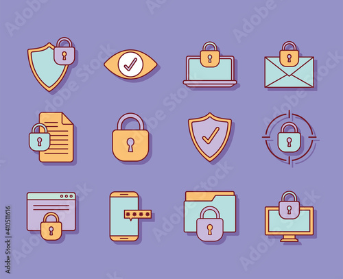 bundle of cyber security icons