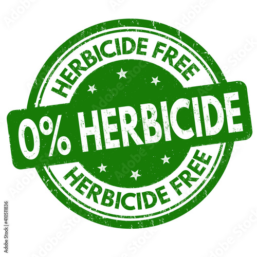 Herbicide free sign or stamp