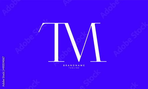 Alphabet letters Initials Monogram logo TM, MT, T and M